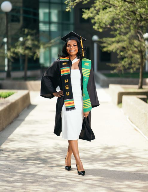 Graduation cap and gown photograph — Detroit graduation photographer (24)
