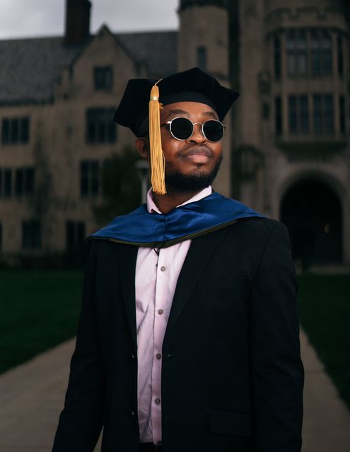 Graduation cap and gown photograph — Detroit graduation photographer (79)